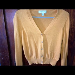 Yellow buttoned sweater